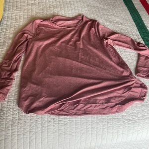Athleta Uptempo Long sleeve Top-Heathered Pink
